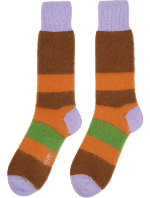 ZEGNA X THE ELDER STATESMAN Multicolor Striped Socks