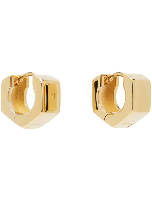 Maison Margiela Gold Bolt & Nut Earrings