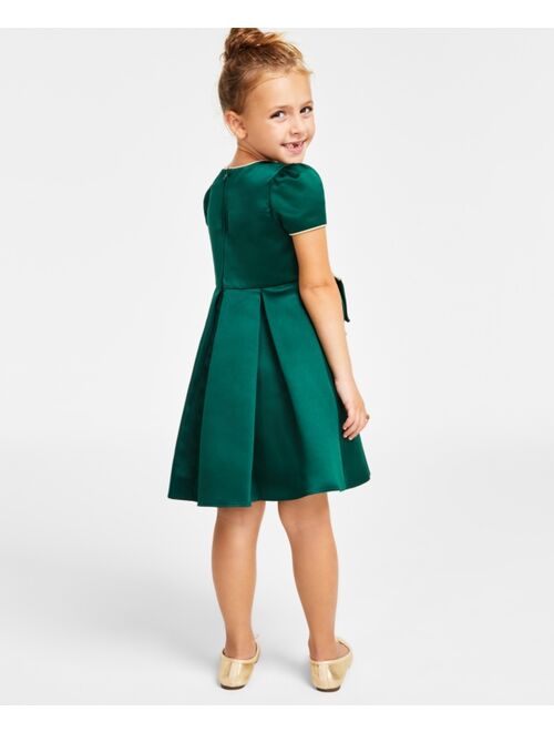 RARE EDITIONS Little Girls Short Sleeve Satin Bow Social Dress