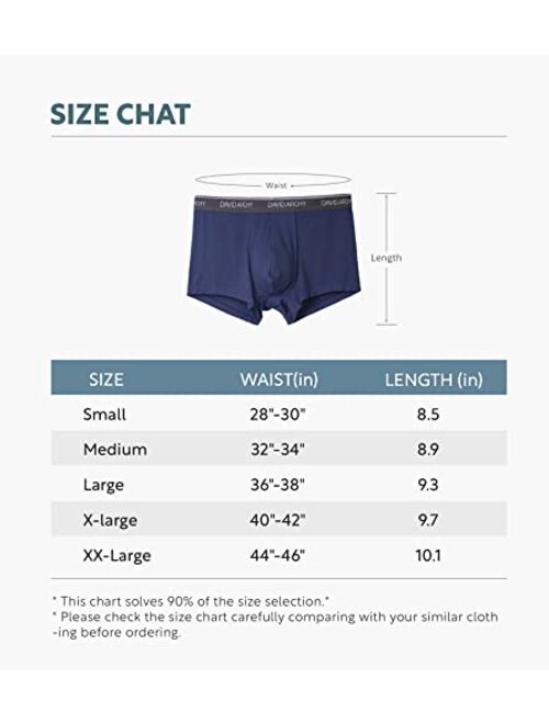 DAVID ARCHY Mens Underwear Soft Breathable Bamboo Rayon Trunks No Fly Boxer Briefs Short Leg