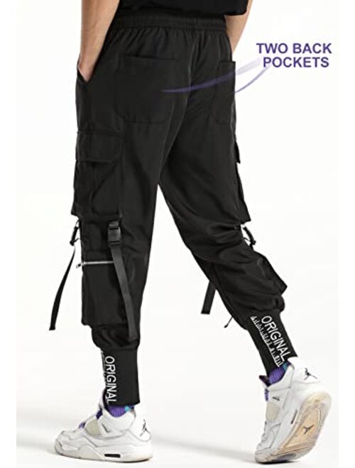 Laixton Men's Joggers Pants Lightweight Unisex Outdoor Fashion Jogging Hip Hop Casual Cargo Pants Techwear Pants