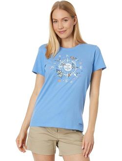 Life is Good Butterfly Compass Short Sleeve Crusher-Lite Tee