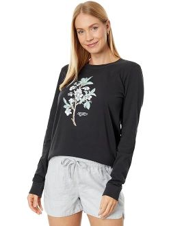 Life is Good Antique Plum Blossom Long Sleeve Crusher Tee