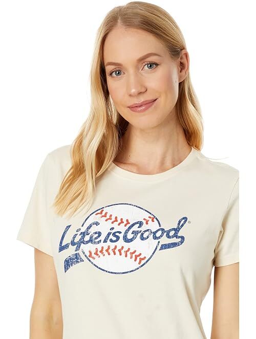 Life is Good Lig Ballyard Script Logo Short Sleeve Crusher Tee