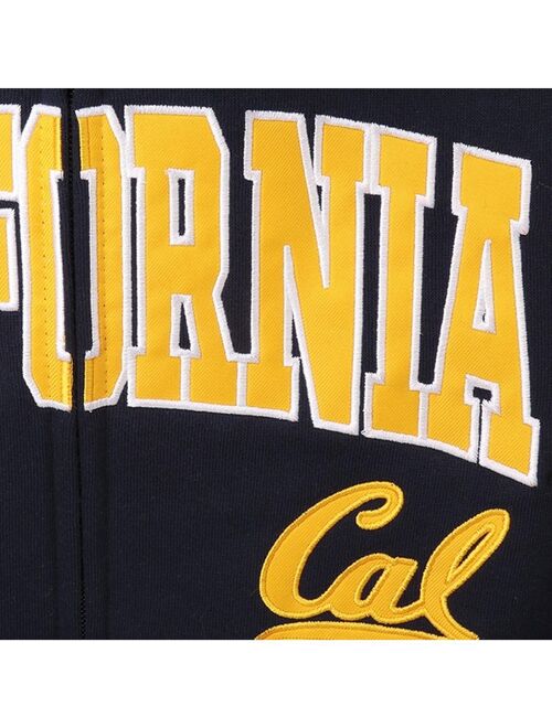 STADIUM ATHLETIC Big Boys Navy Cal Bears Applique Arch & Logo Full-Zip Hoodie