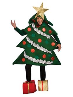 Adult Christmas Tree Costume With Present Shoe Covers