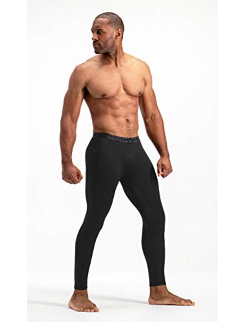 DEVOPS 2 or 3 Pack Men's Thermal Compression Pants, Athletic Leggings Base Layer Bottoms