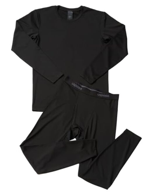 LAPASA Men's Thermal Underwear Set Soft Fleece Lined Long Johns Light/Mid/Heavy Weight Base Layer Top & Bottom M11/M24/M57