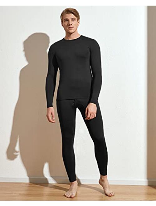 LAPASA Men's Thermal Underwear Set Soft Fleece Lined Long Johns Light/Mid/Heavy Weight Base Layer Top & Bottom M11/M24/M57
