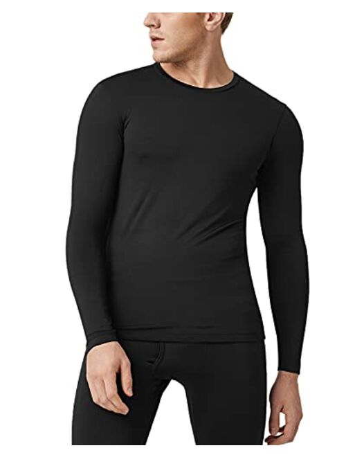 LAPASA Men's Thermal Underwear Top Crewneck Long Sleeve Shirt Base Layer Lightweight Midweight Heavyweight Winter M09/M26/M55