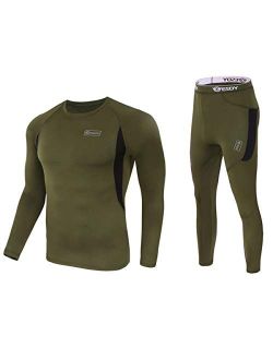 WINDCHASER Mens Thermal Underwear Set Winter Sport Hunting Gear Sport Long Johns Base Layer Bottom Top