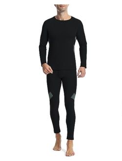 Runhit Mens Thermal Underwear SetFleece Lined Long Johns for Men Thermal Shirts and Pants Base Layer Cold Weather Thermals