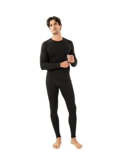 Thermal Underwear for Men Cotton Fleece Lined Men's Thermal Bottoms & Sets Stretch Base Layer Tops & Long Johns