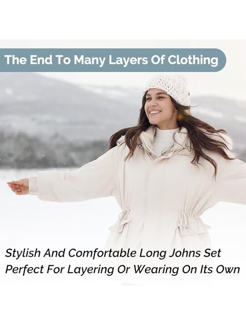 Outland Women's Thermal Set, Lightweight Ultra Soft Fleece Shirt and Tights