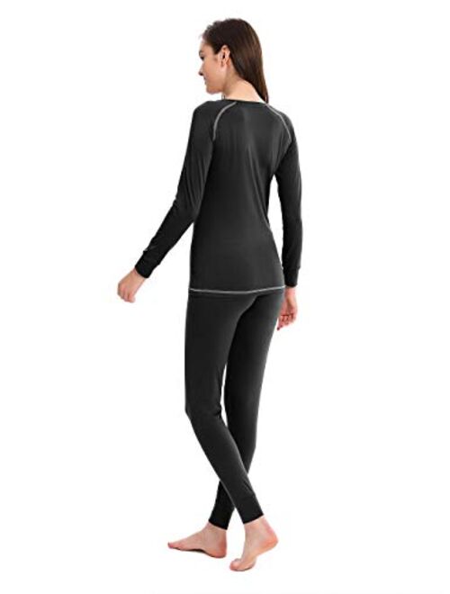 Femofit Women's Thermal Underwear Long Johns Soft Top Bottom Winter Warm Base Layer Set S-XL