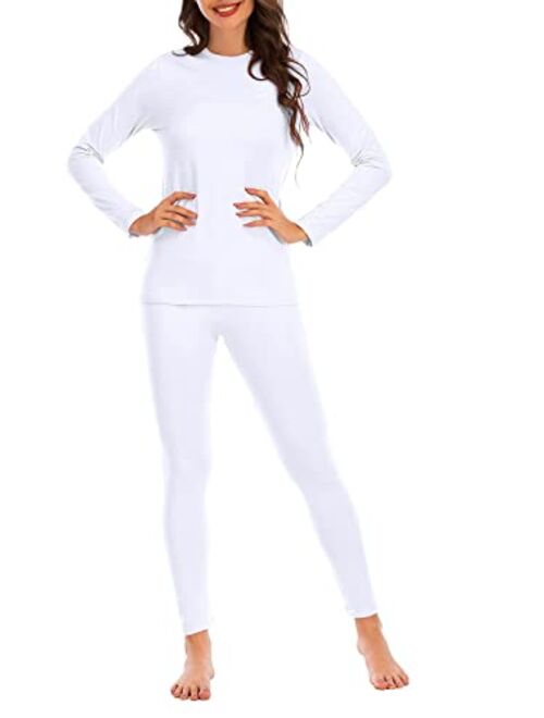 Century Star Thermal Underwear for Women Long Johns Set with Fleece Lined Base Layer Soft Thermal Set Winter Clothes