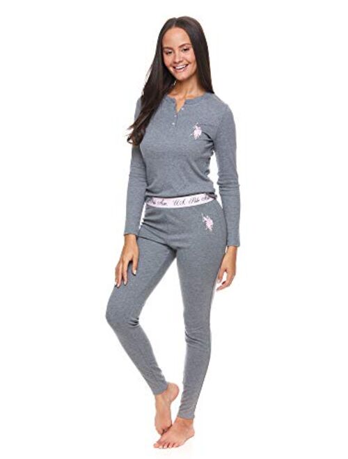 U.S. Polo Assn. Womens Thermal Underwear Set Thermal Shirts and Thermal Leggings for Women