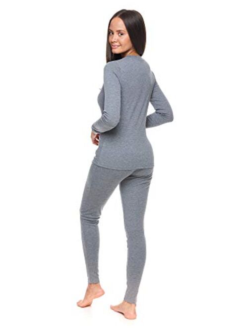 U.S. Polo Assn. Womens Thermal Underwear Set Thermal Shirts and Thermal Leggings for Women