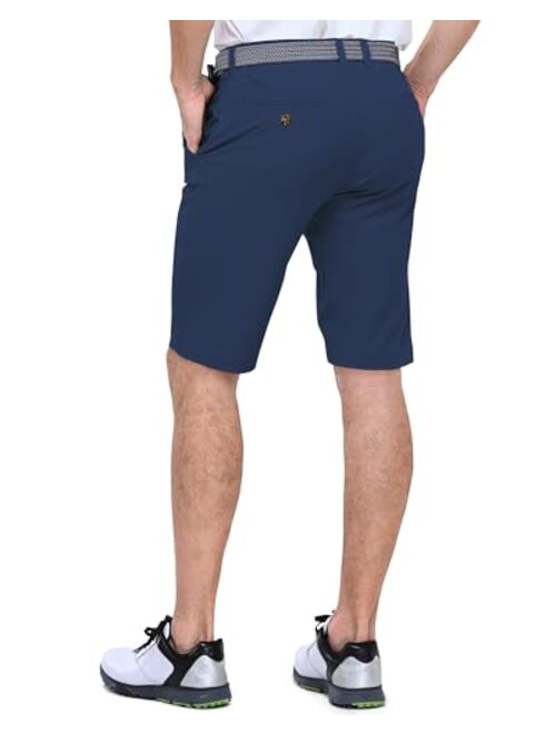 Outdoor Ventures Men's Golf Shorts 11" Inseam Classic-Fit Flat Front Stretch Casual Shorts with Pockets Summer Hiking Travel