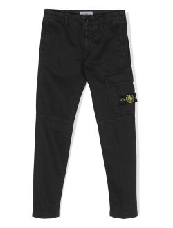 Junior Compass-patch straight-leg trousers