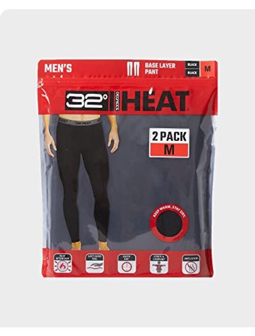 32o Degrees 32 Degrees Men's 2-Pack Performance Lightweight Thermal Baselayer Legging Pant