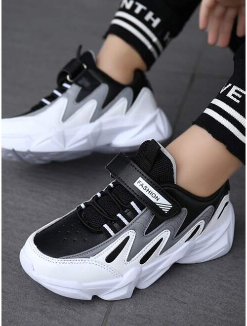 Shein Boys Colorblock Lace-up Front Sneakers