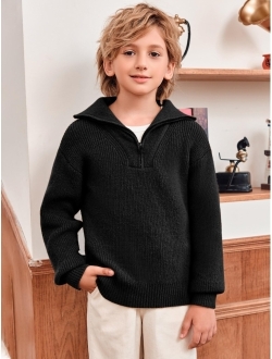 Meikulo Boys Quarter Zip Pullover Sweater Kids Fashion Knit Jumper Clothes 5-14 Years