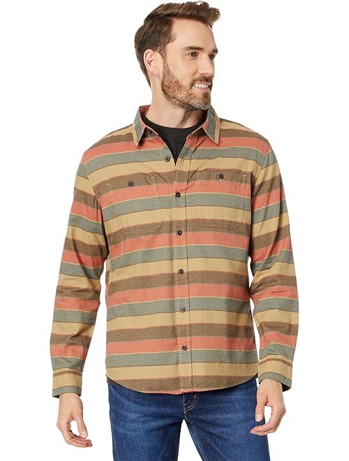 L.L.Bean Wicked Soft Flannel Shirt Stripe Slightly Fitted