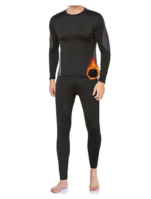 WEERTI Thermal Underwear for Men Long Johns with Fleece Lined Sport Base layer Hunting Gear in Cold Weather Winter