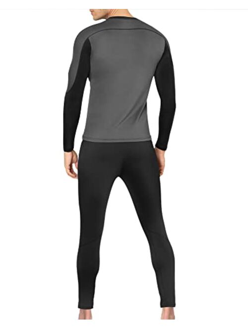 WEERTI Thermal Underwear for Men Long Johns with Fleece Lined Sport Base layer Hunting Gear in Cold Weather Winter