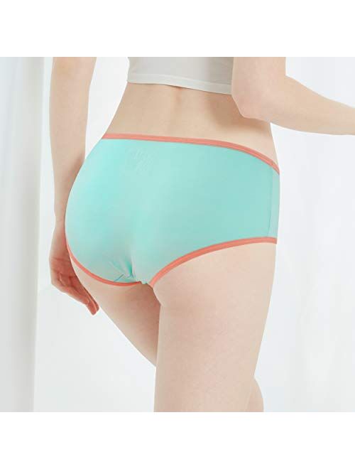 INNERSY Girls Cotton Underwear Teen Comfortable Panties Size 8-16 Briefs 6 Pack