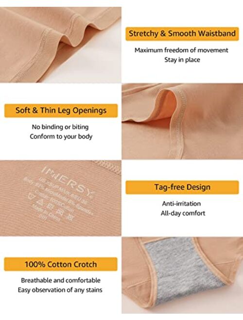 INNERSY Women's Soft & Thin No Show Modal Underwear Quick Dry Panties for Summer 5-Pack