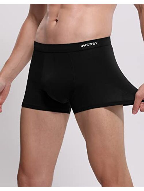 INNERSY Men's Seamless Boxer Briefs Breathable Underwear Moisture-Wicking Trunks 4-Pack