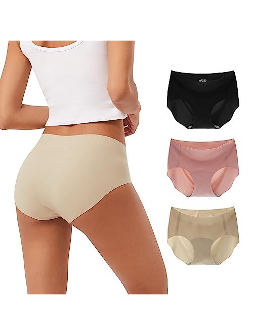INNERSY Women's Seamless No Show Hipster Panties Invisible Light Underwear 3-Pack