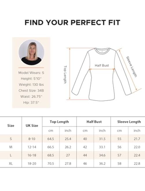 INNERSY Womens Thermal Underwear Long Sleeve Base Layer Lightweight Shirts Tops