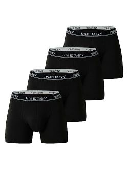 Men's Breathable Boxers Briefs Support Pouch Stretchy Workout Underwear 4-Pack