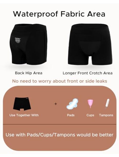 INNERSY Girls Period Trunks Underwear Cotton First Starter for Teen Aged 8-16 Panties 3 Pack