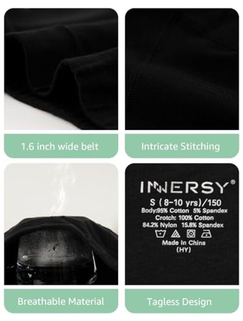 INNERSY Girls Period Trunks Underwear Cotton First Starter for Teen Aged 8-16 Panties 3 Pack