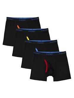 Boys Mesh Boxer Briefs with Fly Breathable Cooling Underwear for Boys and Teens 6-18 Pack of 4