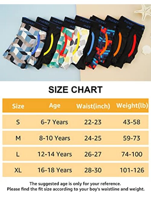 INNERSY Boys Mesh Boxer Briefs with Fly Breathable Cooling Underwear for Boys and Teens 6-18 Pack of 4