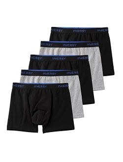 Boys Underwear Stretchy Cotton Soft Boxer Briefs for 6-18 Teen Boys 5 Pack