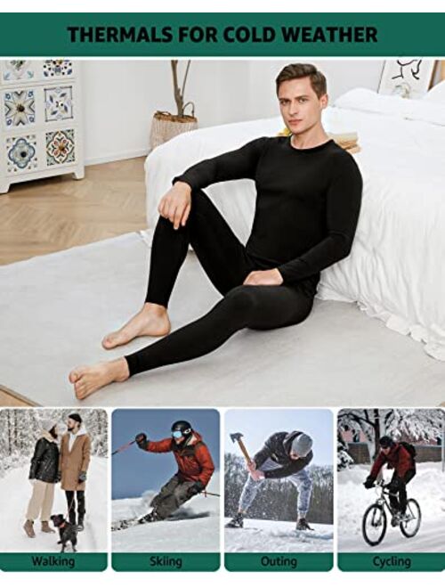 INNERSY Men's Thermal Underwear Set Lightweight Base Layer Long Johns for Winter Exercise