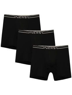 Mens Modal Boxer Briefs Underwear Moisture Wicking with Pouch Trunks 3 Pack