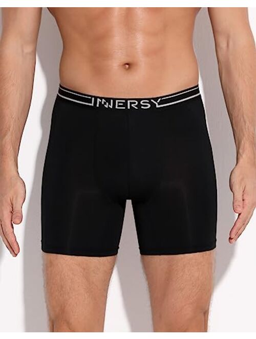 INNERSY Mens Modal Boxer Briefs Underwear Moisture Wicking with Pouch Trunks 3 Pack