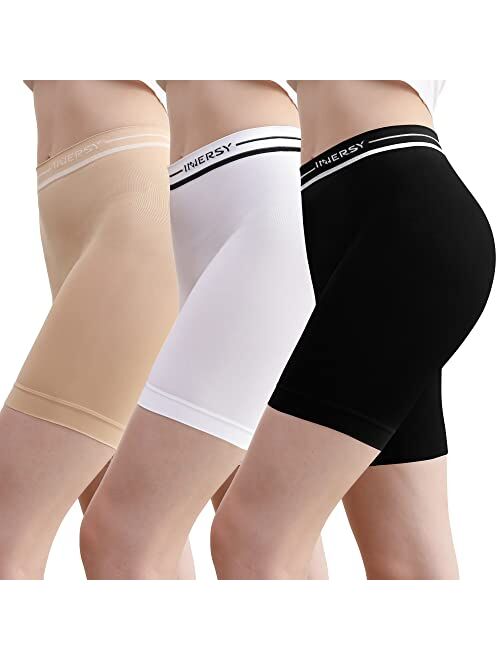 INNERSY Sporty Slip Shorts for Women Under Dresses Cooling Anti Chafing Shorts 3-Pack