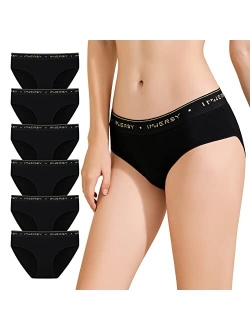 Women's Cheeky Hipster Panties Bikini Back Coverage Underwear 6-Pack