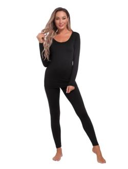 Lightweight Thermal Underwear Set for Women Fleece Lined Base Layer Cold Weather