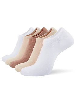 Men's No Show Socks Soft Low Cut Ankle Socks 5 Pairs