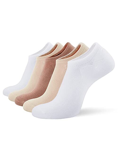 INNERSY Men's No Show Socks Soft Low Cut Ankle Socks 5 Pairs