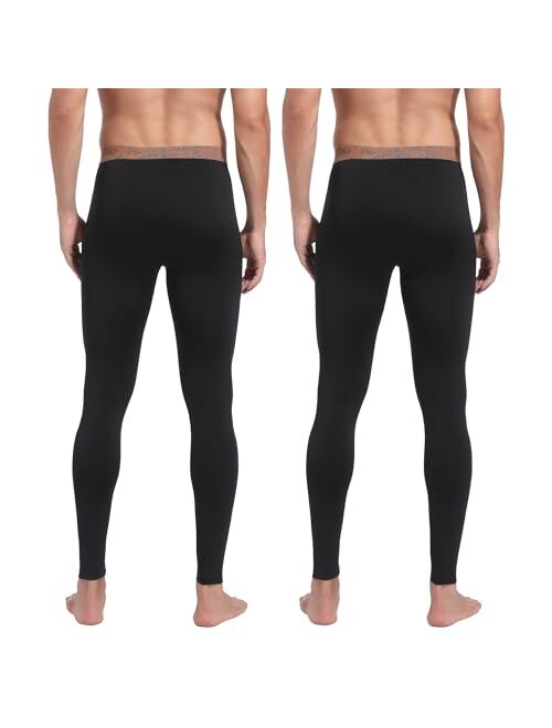 INNERSY Mens Thermal Underwear Lightweight Long Base Layer Bottoms 2 Packs
